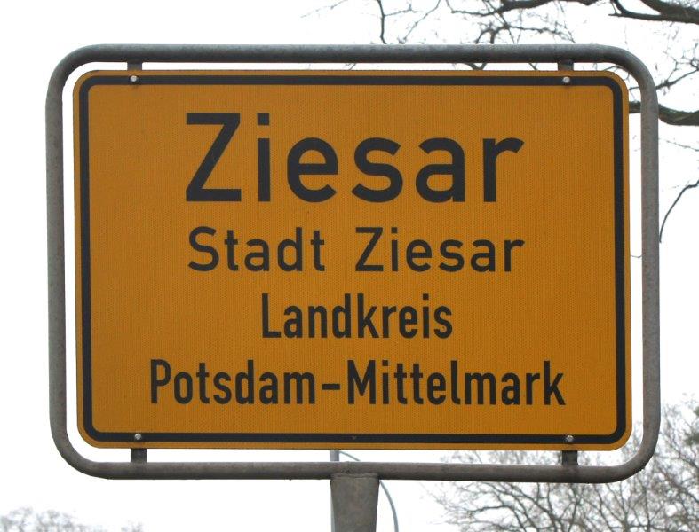 Ortseingangschild Ziesar